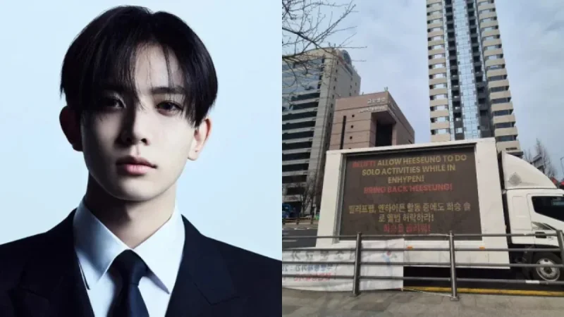 Backlash Erupts Over Protest Trucks Urging HYBE to Reinstate ENHYPEN’s Heeseung