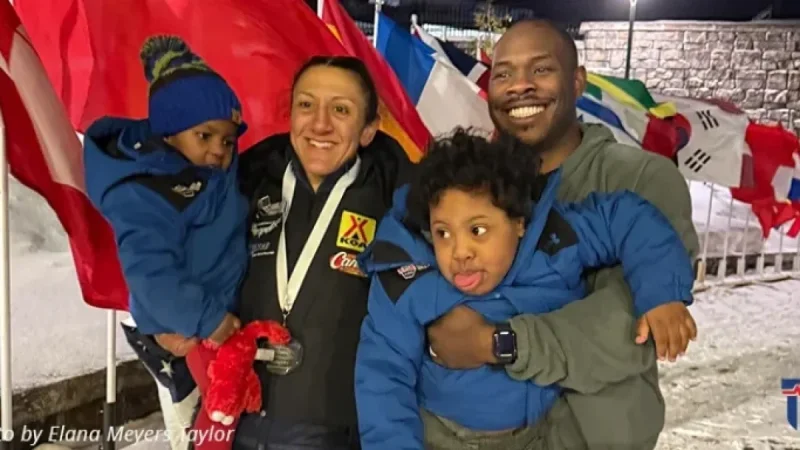 Elana Meyers Taylor finally breaks through with Olympic gold in Cortina