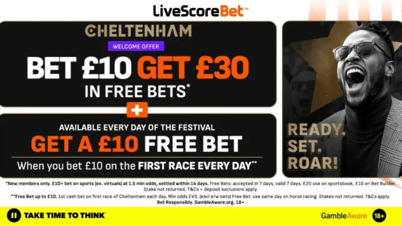 Sky Bet name features as LiveScore Bet rolls out Bet £10 Get £30 Cheltenham push