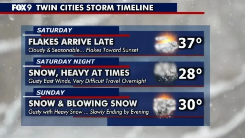 Kare 11 Weather: Heavy Snow And Dangerous Travel Loom For Minnesota This Weekend