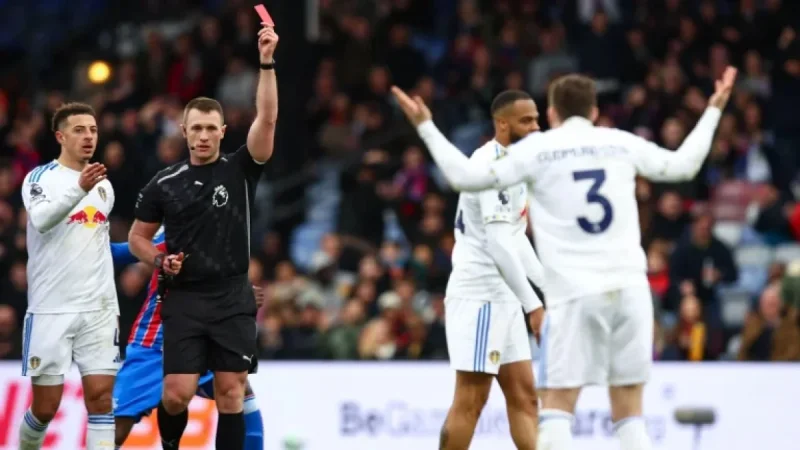 Leeds United held to goalless draw at Palace as late red leaves them with 10