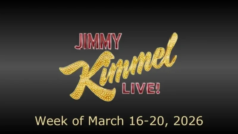 Abc.com and the Jimmy Kimmel Live! guest lineup as March 16, 2026 begins