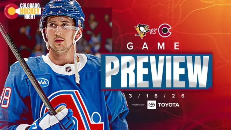 Penguins Vs Avalanche: A late-night showdown at Ball Arena as March 16 arrives