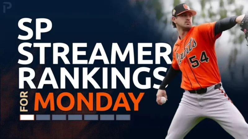 Fantasy Baseball Pitching Rankings for April 6-8