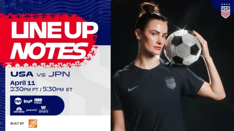 USWNT Faces Japan: Starting Lineup Revealed for April 11 in San Jose