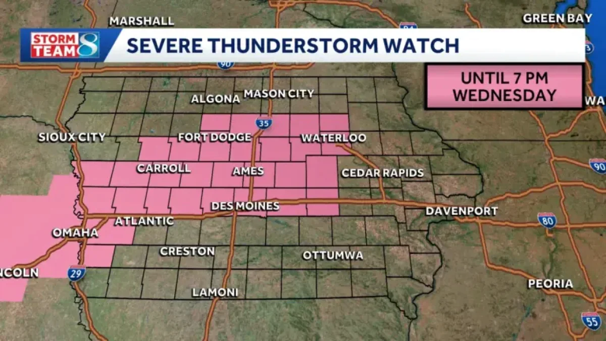 Kcci Radar: Severe storm threat grows over Iowa as hail, wind, and ...
