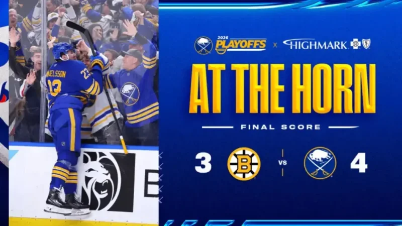Boston Buffalo as the playoff switch flips in ET