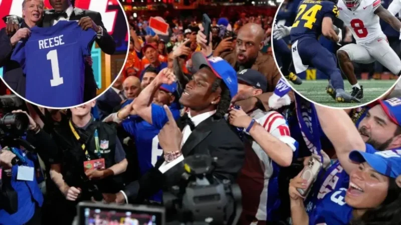 Giants Unexpectedly Choose Arvell Reese as No. 5 Pick in 2026 NFL Draft