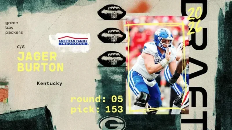 Packers Select Kentucky’s Jager Burton in 5th Round of 2026 NFL Draft