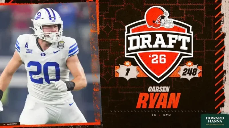 Carsen Ryan’s No. 248 Pick: 16-Year BYU Tight End Breakthrough for Browns