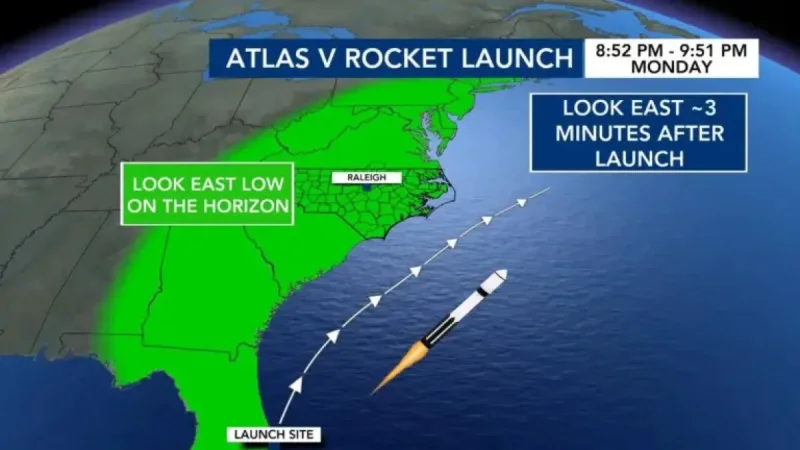 Ula Atlas V Rocket Launch Brings a Rare East Coast Skywatching Moment