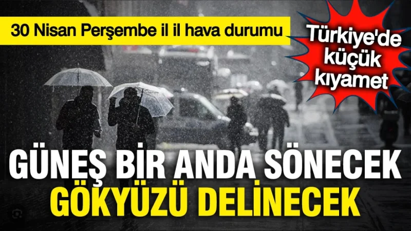 Meteoroloji 25 il için uyardı, Yarınki Hava Durumu değişti