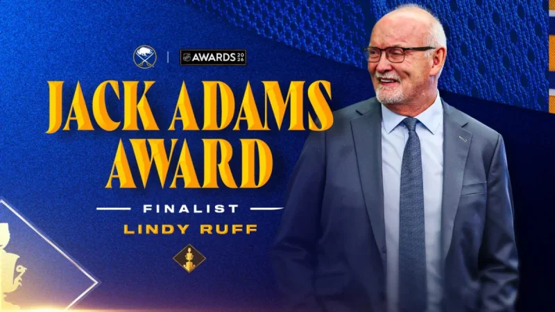 Rasmus Dahlin, Lindy Ruff Lands Jack Adams Finalist Spot