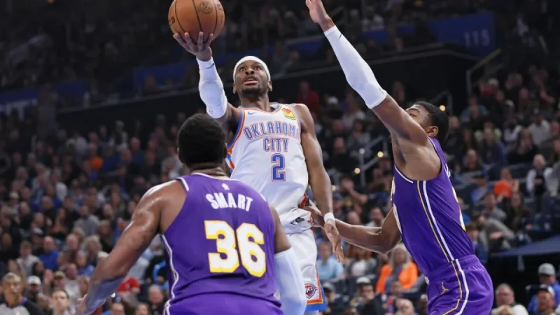 Lakers, Thunder Open Series Tuesday on Nba Schedule Today