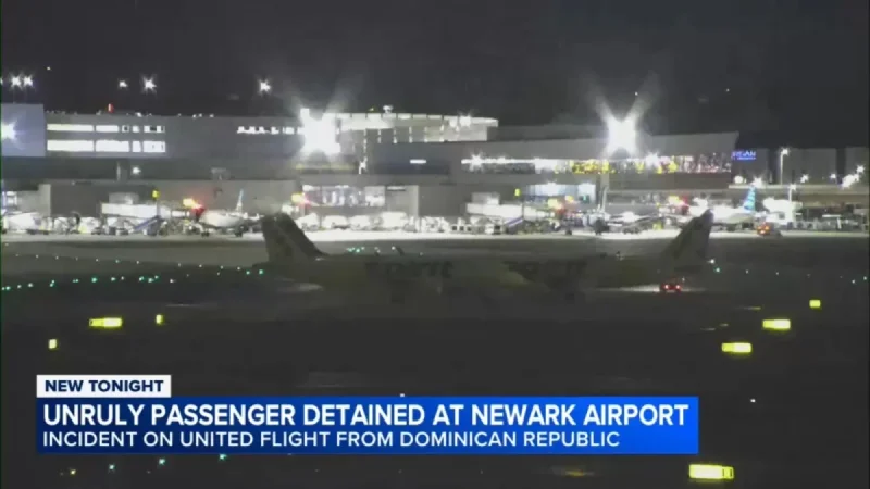 Unruly Passenger United Airlines Newark Leads to 48-Year-Old Detention