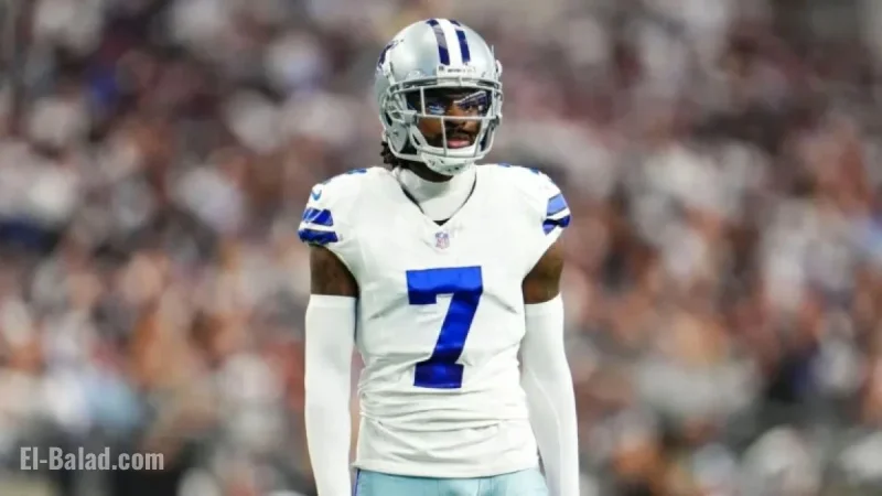 Cowboys’ Trevon Diggs to Miss Sunday Due to Home Accident