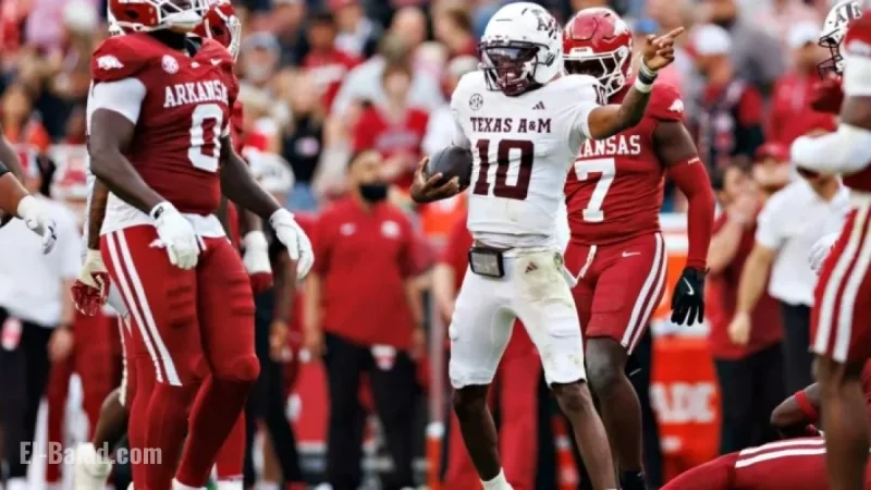 Aggies Edge Arkansas 45-42 in Thrilling Victory