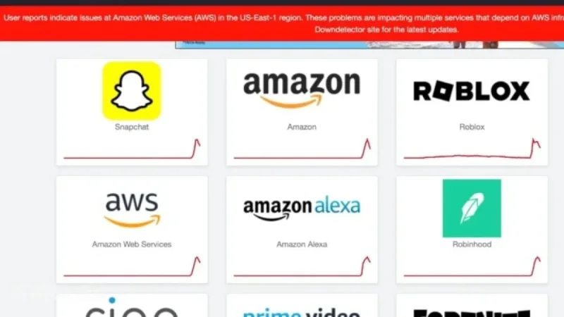 Amazon Web Services Outage Disrupts Websites and Apps
