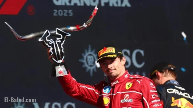 Charles Leclerc Celebrates US GP Podium After Challenging Year