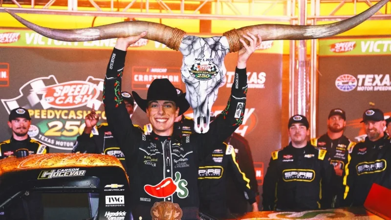 Chase Elliott Leads Carson Hocevar’s Texas Pole Run
