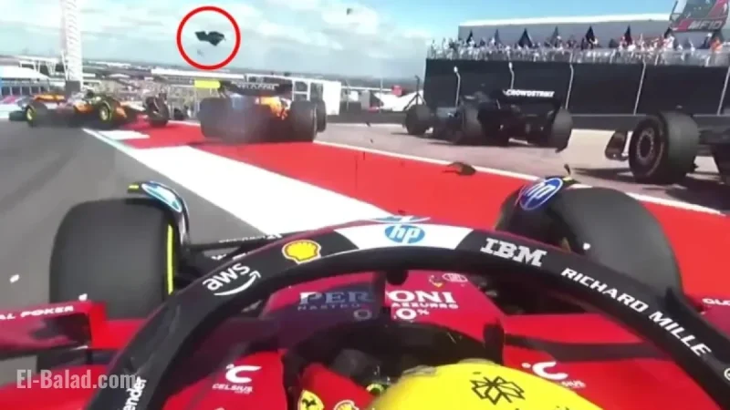 Halo Safety System Shields Hamilton from Debris in Shocking Video