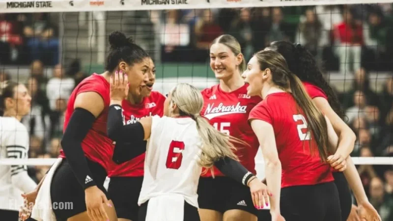 Huskers Dominate Spartans in Sweep – Nebraska Athletics Official