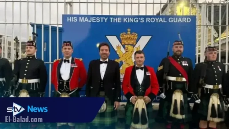 Jimmy Fallon Receives Highland Welcome from Soldiers on Scotland Holiday