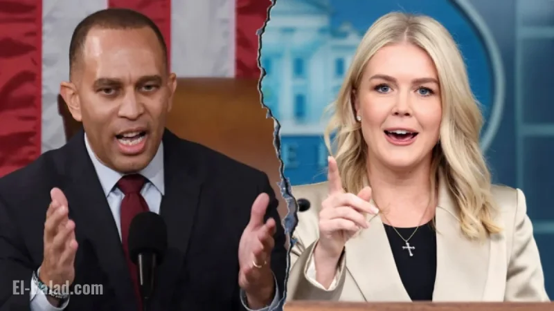 Karoline Leavitt Criticizes Hakeem Jeffries as ‘Stone-Cold Loser’ After Insult
