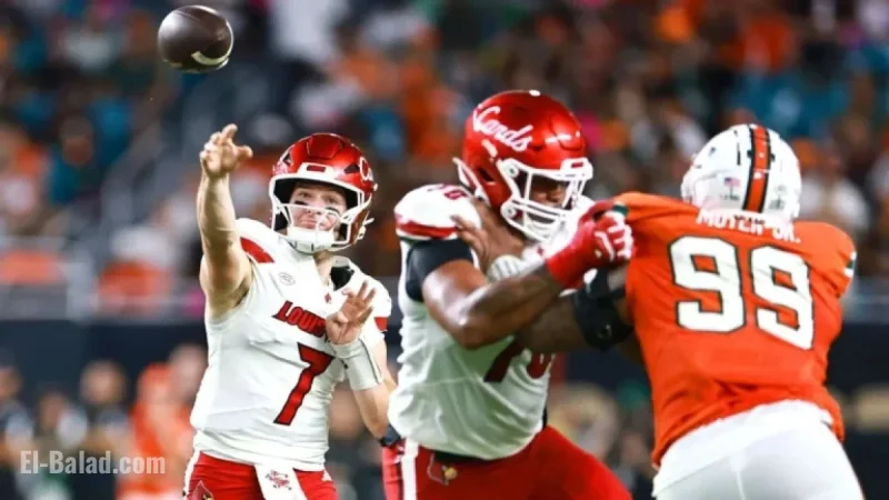Louisville Stuns No. 2 Miami as Carson Beck Throws 4 INTs