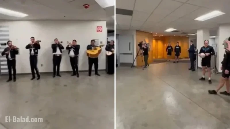 Mariachi Band Serenades Sharks Before Soccer Match