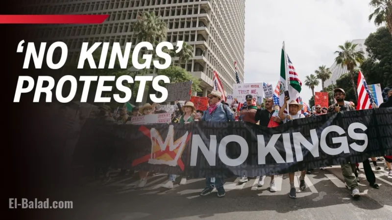 ‘No Kings’ protest: coast-to-coast rallies declare there are no monarchs in American democracy
