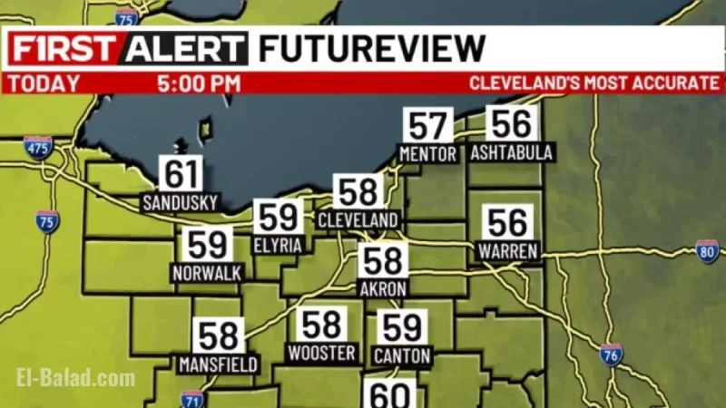 Northeast Ohio Weather: Persistent Showers, Breezy and Cool Conditions