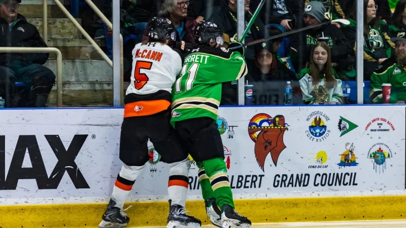 Owen Corkish Leads Raiders Past Tigers 6-3 in Game 5 — Whl Playoffs