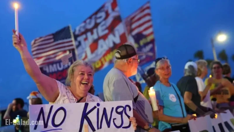 Protesters Rally Saturday Against Trump’s Return, Declaring ‘No Kings’