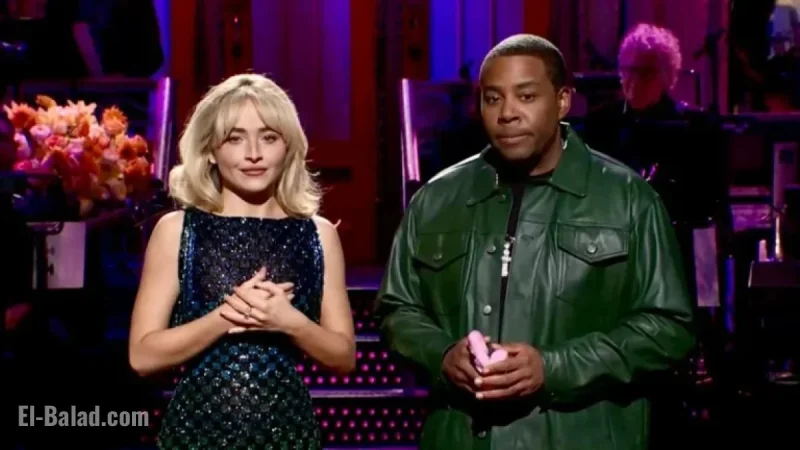 Sabrina Carpenter Laughs Off Provocative Photo in ‘SNL’ Monologue