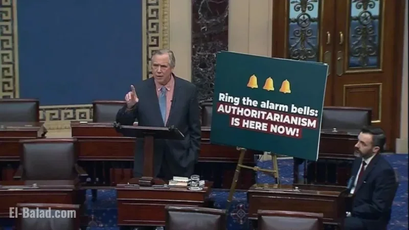 Senator Merkley Protests on Senate Floor Against Trump’s Democracy Threats