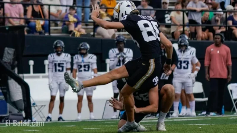 Vanderbilt Football Hosts Student Kicking Clinic Before College GameDay
