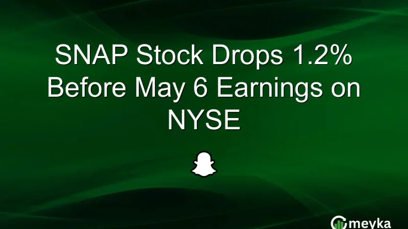 Snap Stock Falls 1.2% to $6.10 Before Earnings