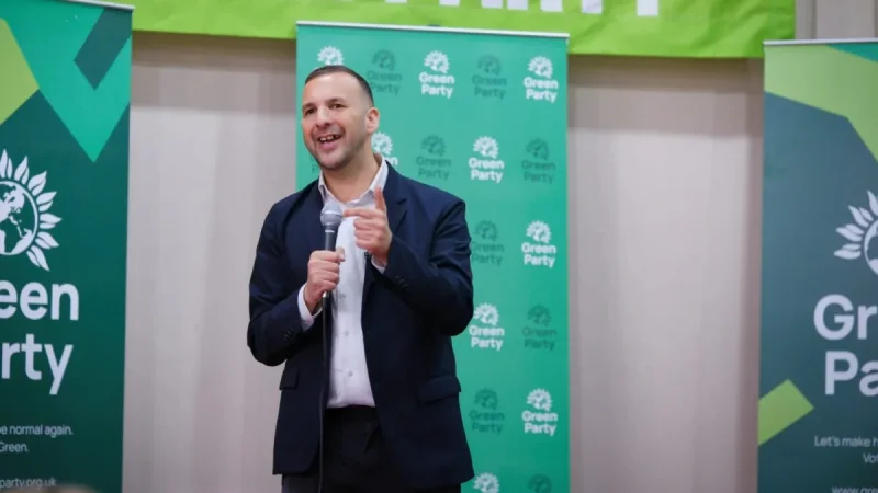 Zack Polanski backs public control in Green Party Policies bus pitch