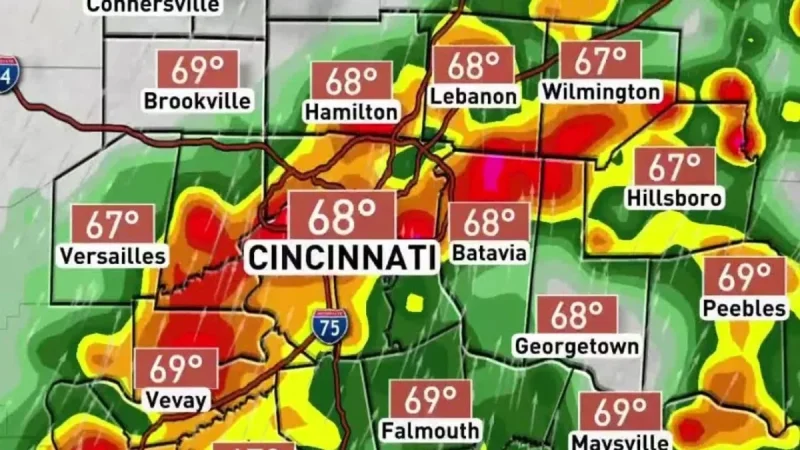Storms, gusty winds target Saturday Cincinnati Weather plans