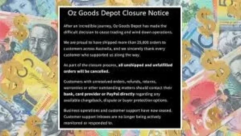 Oz Goods Depot Liquidation Ends 25,000-Order Online Run