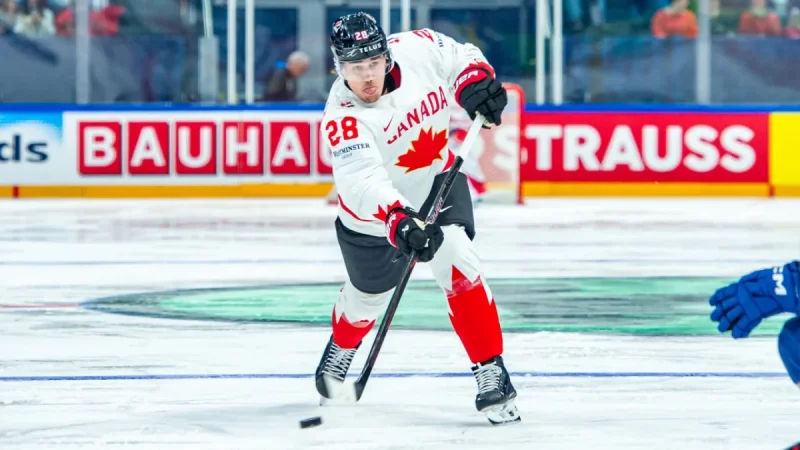 Finnie Scores First International Goal in Canada Hockey Win