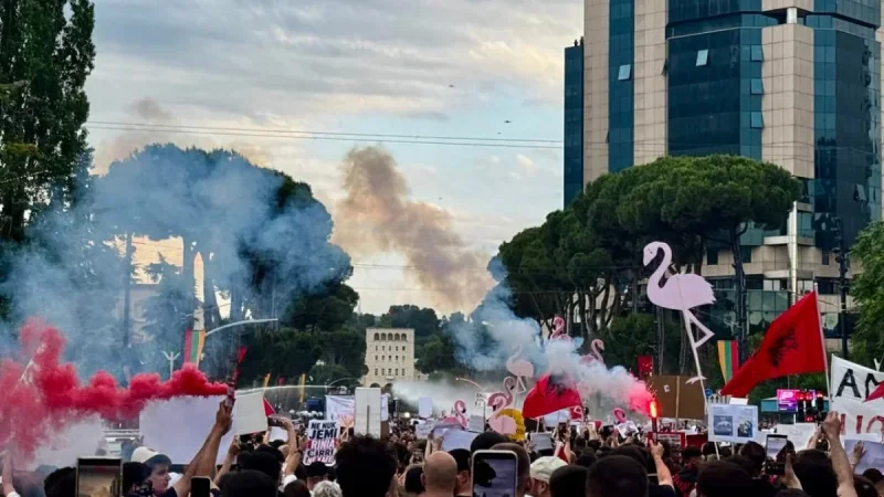 Thousands Join Jared Kushner Albania Resort Protests in Tirana