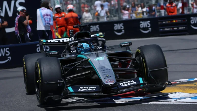 Russell Draws €100 Mercedes Pit Lane Fine After Monaco Breach — Mercedes Pit Lane Fine