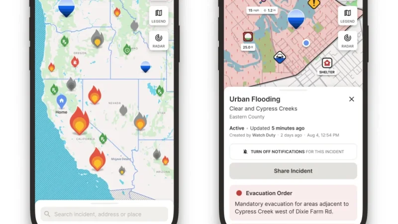 Watch Duty Adds Flood Alerts Nationwide as Free Update