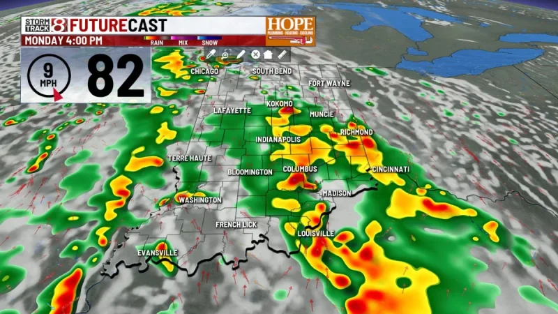 Central Indiana Wthr Weather raises flooding risk through Friday