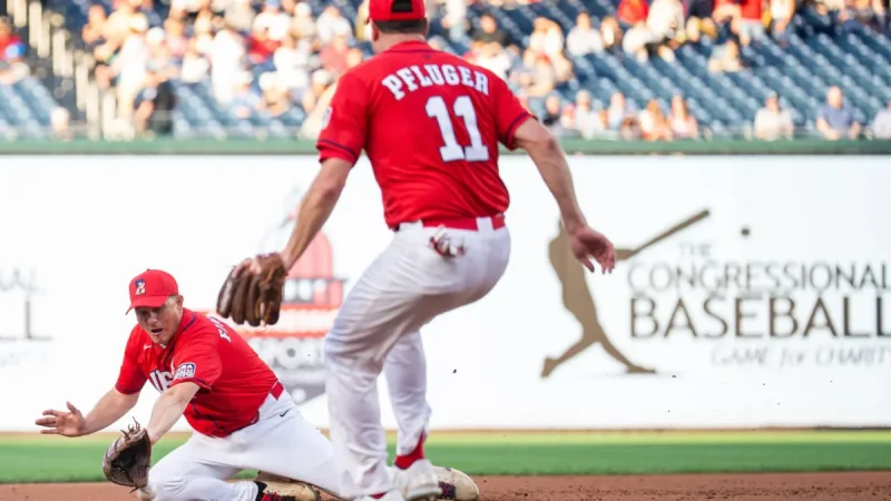 Eric Schmitt helps Republicans win 11-2 at Congressional Baseball Game
