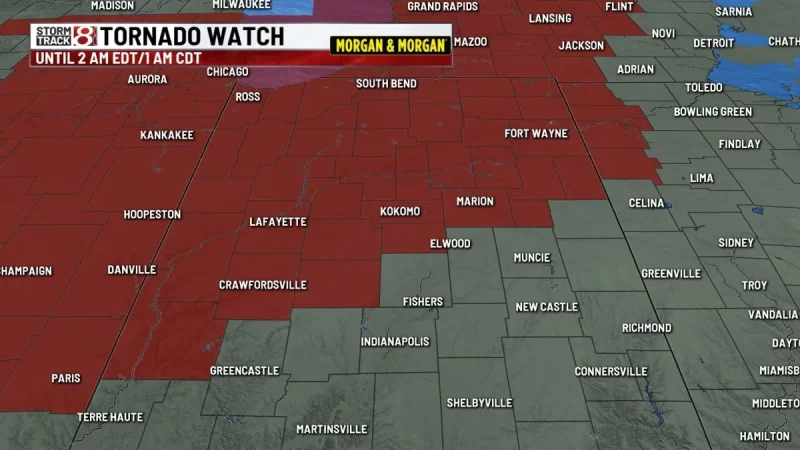 Storm Prediction Center Issues Two Watches Near Indianapolis — Tornado Indianapolis