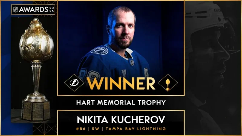 Kucherov Wins Second Hart Trophy on 130-Point Season — Nhl Mvp