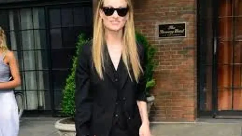 Olivia Wilde Wears Black Outside The Bowery Hotel in New York